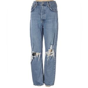 AGOLDE Women’s Riley‎ High Rise Distressed Straight Jeans Size 26 Made in Turkey